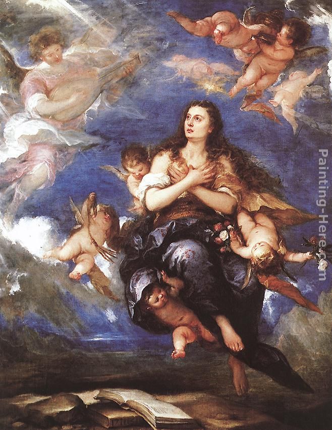 Assumption of Mary Magdalene painting - Jose Antolinez Assumption of Mary Magdalene art painting